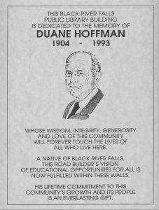 Duane Hoffman Dedication