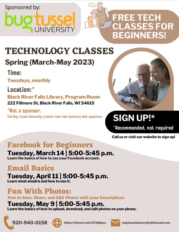 Bug Tussel Spring Classes 2023